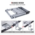 thumbnail image 7 of AA Products Aluminum Foldable Tailgate Ladder Rack with Two Step Pad Rung Retractable Truck Tailgate Step with Stable Handrail, Wide Pedals for Work Flatbed Trucks and Equipment Trailers Easy Install, 7 of 7