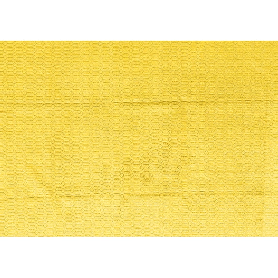 Ahgly Company Indoor Rectangle Abstract Yellow Modern Area Rugs, 4' x 6'