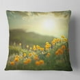 thumbnail image 2 of Designart 18" x 18" Yellow Polyester Throw Pillow, 2 of 5