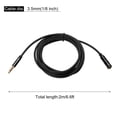 thumbnail image 2 of Cable de extensión Aux Uxcell de 0.14" macho a hembra para auriculares de audio HiFi 6.6 pies Negro, 2 of 6