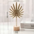 thumbnail image 7 of LAMIRO Golden Leaf Table Sculpture,Modern Metal Leaf Ornaments with Base,Minimalist Bookshelf Desktop Decor for Living Room Bedroom,Mid-Century Modern Home Decor, 7 of 7