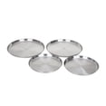 Mainstays Stove Burner Covers, 4 Piece Set, Stainless Steel, Silver
