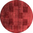 thumbnail image 1 of Ahgly Company Machine Washable Indoor Round Abstract Red Modern Area Rugs, 5' Round, 1 of 4