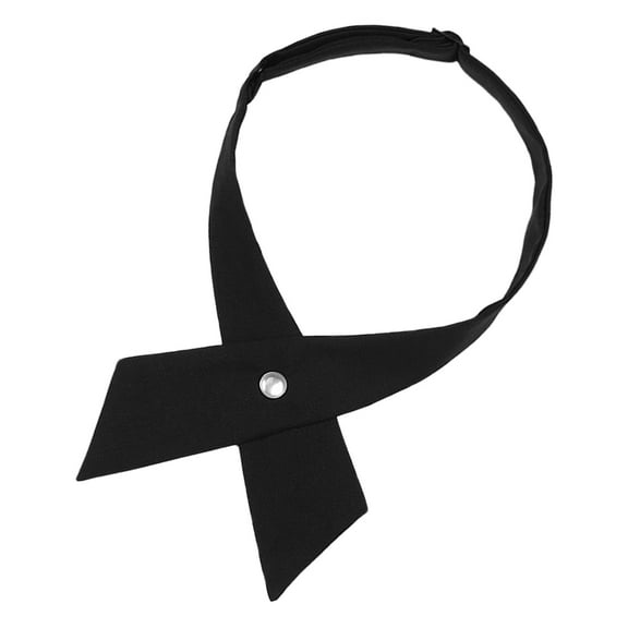 GOOHOCHY Cross Adjustable Tie School Uniform Accessories For Women And Girls Pre-Tied Bow Tie In Solid Color Bowtie For Formal And Casual Wear