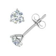 thumbnail image 2 of 1/2 Carat Diamond 3-Prong Set Stud Earrings in 14K White Gold, 2 of 6