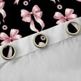 thumbnail image 4 of Homewish Chic Bow Knot Ribbon Black Out Curtains, Black Pink Curtains Pack of 2 (42x63 Each) for Girls, Princess Style Bedroom Curtains, Luxury Bedroom Decor, 4 of 6