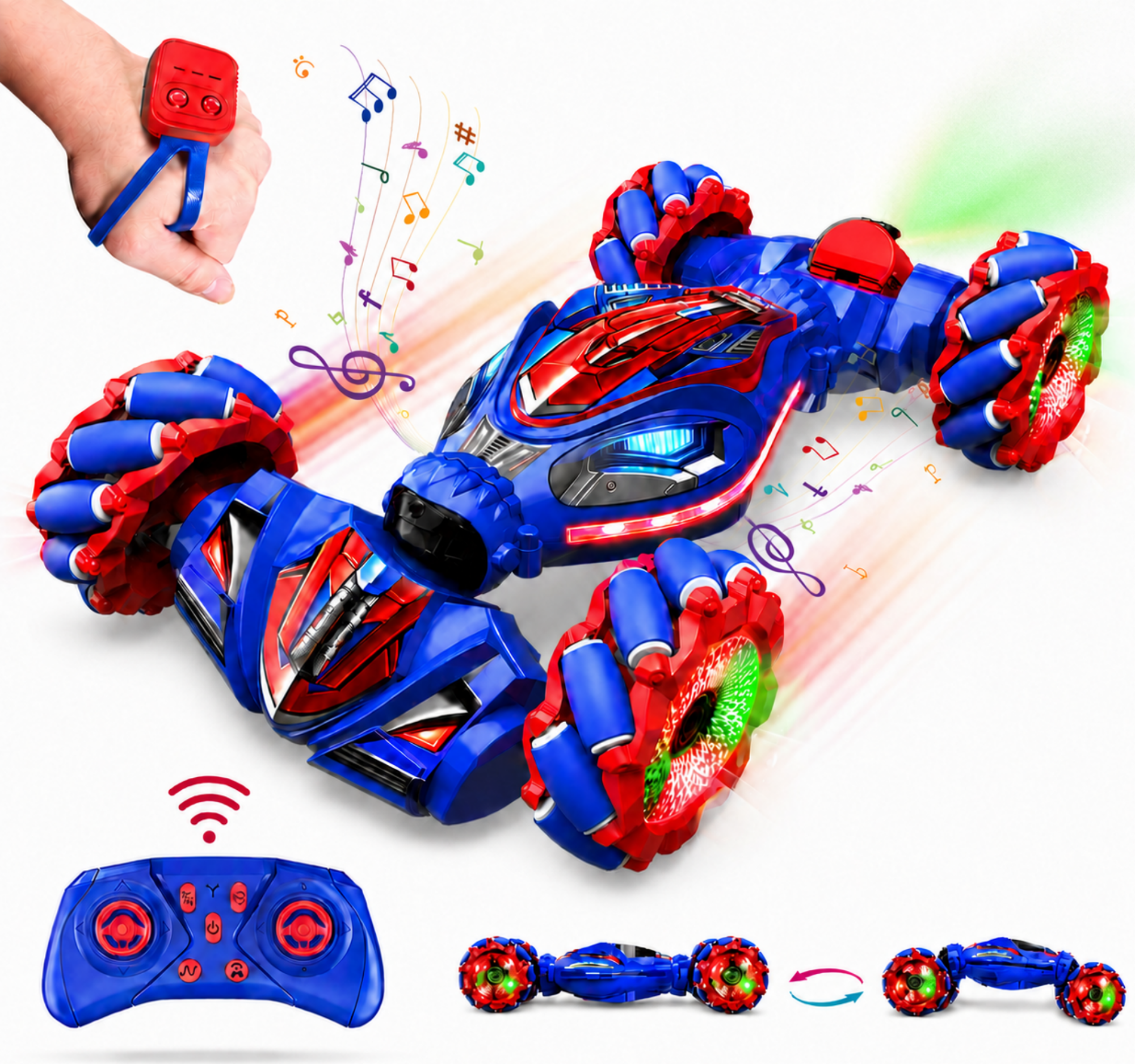 ラジコンメカ　4 Adventure Force RC Tyranno Mech Stunt Car with Velocity Wheels and