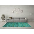 thumbnail image 3 of Ahgly Company Indoor Rectangle Abstract Turquoise Blue Modern Area Rugs, 8' x 10', 3 of 4