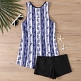 thumbnail image 5 of Women's Plus Size Bikini Set Printed Sling Two Piece Sexy Swimsuit for Beach Vacation Summer,Blue,M, 5 of 6