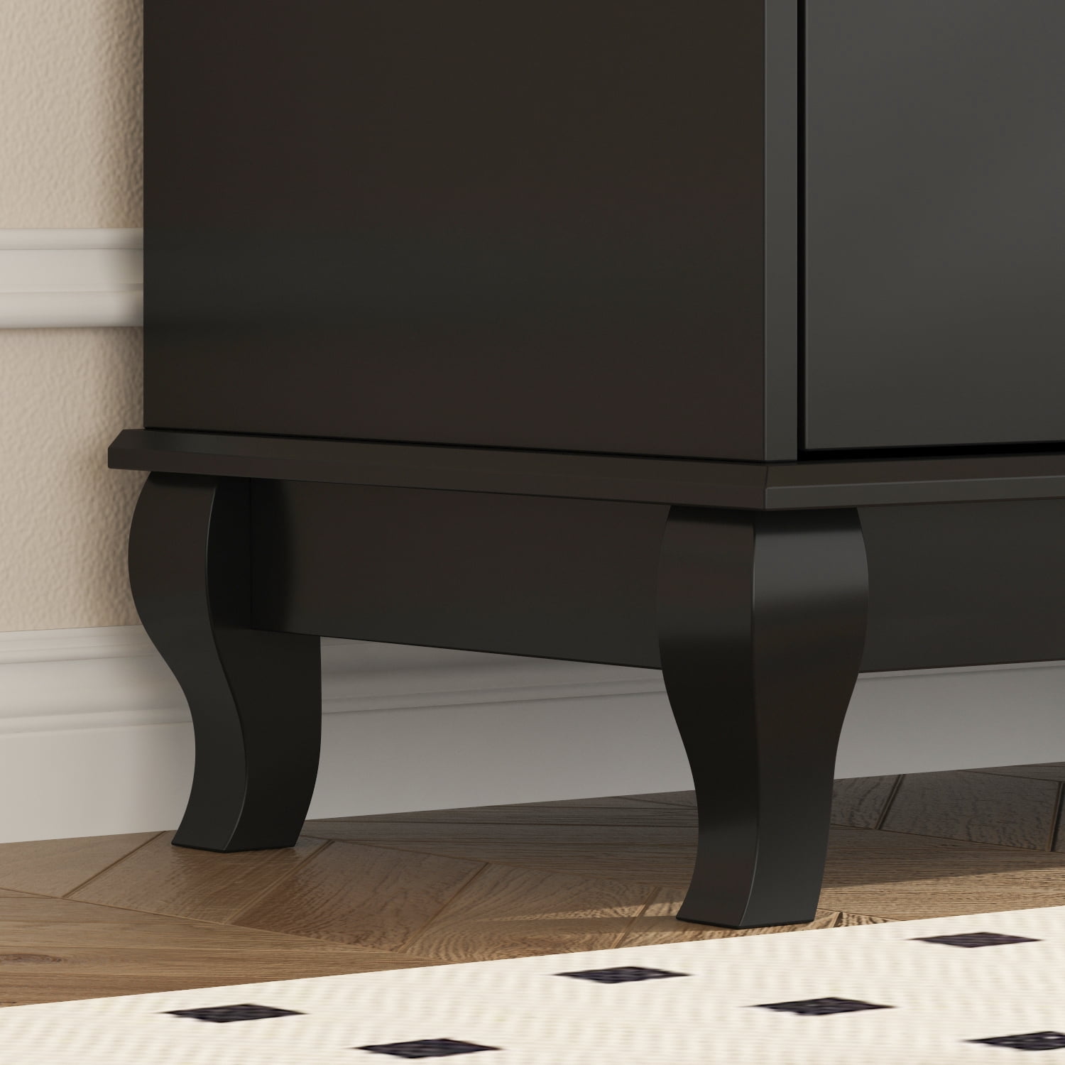 KULAGAGA  Dresser with 10 Drawers, Wood Storage Chest of Drawers for Bedroom Living Room Hallway, Black