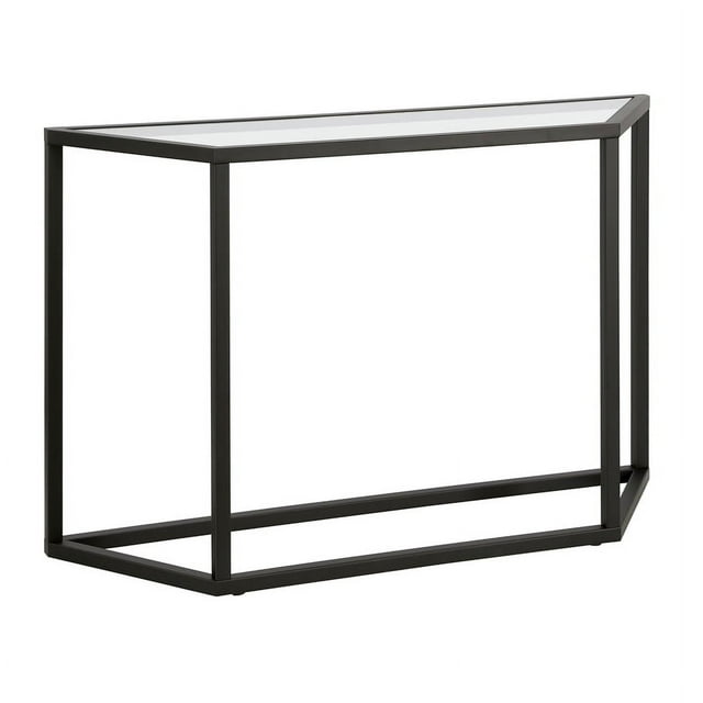 Pemberly Row Table de Console Géométrique en Métal Finition Noire et Bronze