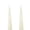 Ivory, variant on Traditional Danish Style Pointed Taper Candles - 13 Inch - Pairs