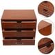thumbnail image 3 of ColoMX Organizador de cajones de madera, caja de almacenamiento de artículos diversos multicapa, caja de almacenamiento con diseño de cajón, 3 of 7