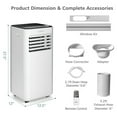 thumbnail image 2 of Resenkos Air Conditioner, Cooler,8000 BTU Portable Air Conditioner with Fan and Dehumidifier Mode-White, 2 of 7