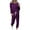 Purple, variant on Scyoekwg Sweatshirt Sets Women 2 Piece Outfits Long Sleeve Sweatshirt Drawstring Sweatpant Fashion Two Piece Set Casual Matching Outfits Sets (Gray,S)
