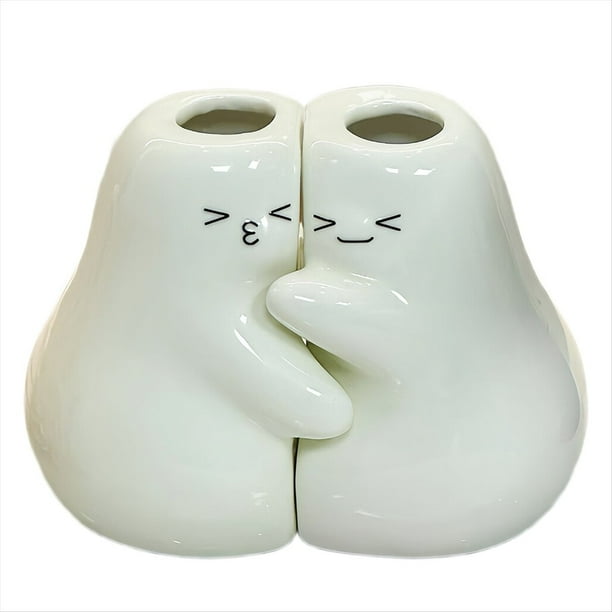 Portacepillos de CeráMica para BañO. Juego de 2 Bonitos Portacepillos para Encimeras de BañO, DecoracióN de Mesa para el Hogar y la Oficina.