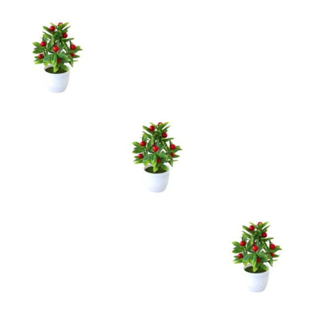 relayinert Artificial Potted Plants For Any Purpose Versatile And Reliable Home Decor Artificial Plant Zhaocai Tree Fruit 3Set