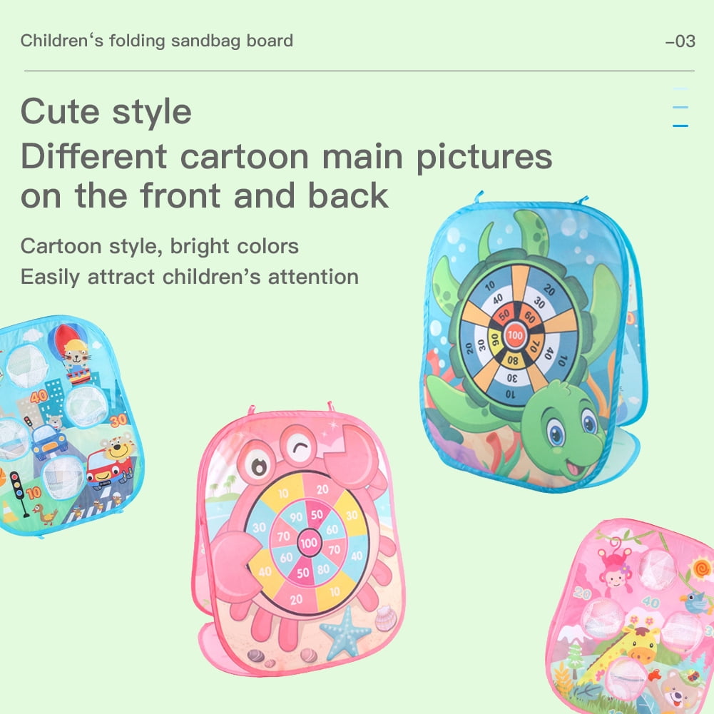Children's Folding Sandbag Board, Funny Outdoor Toys for Toddlers, Boys Girls Family Party Gifts, Preschool Game Toys for Outside, Indoor, Backyard