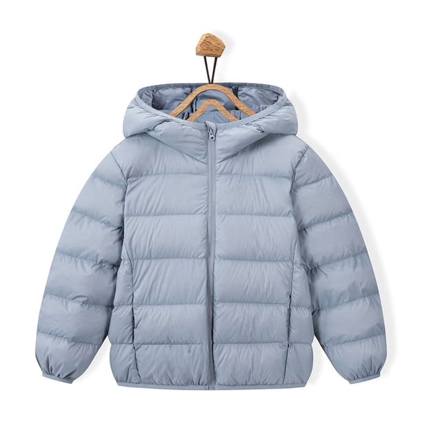 Chaqueta de plumón ligera para niños Ropa de invierno para niños Nueva chaqueta corta de plumón de pato blanco con capucha para niños y niñas