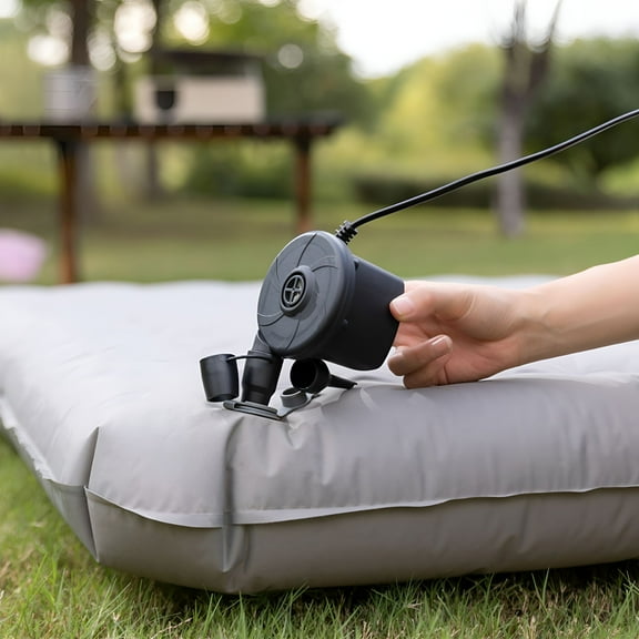ZEPARO Electric Air Pump,Portable Air Pump with 3 Nozzles,Quick-Fill,Inflator/Deflator Pumps for Outdoor Camping,Inflatable Air Mattress Beds,Boats,Swimming Ring