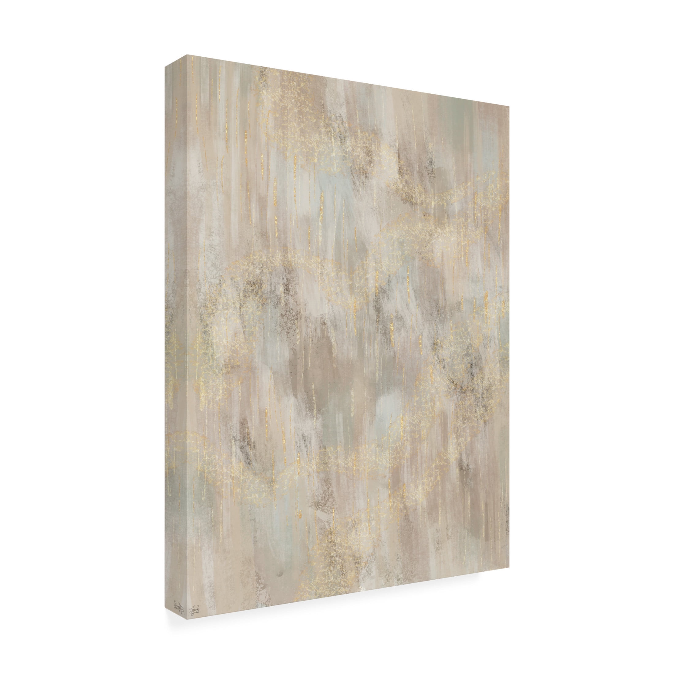 Canvas Wall Art - Line and Brush 'Soft Accents' Wall Art for Living Room, Bedroom, or Office Décor by Trademark Fine Art - 18 x 24 Inches