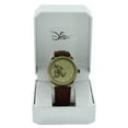 thumbnail image 2 of Disney Vintage Style Goofy Gold Tone Case Brown Strap Gold Hands Quartz Watch GY5002., 2 of 2