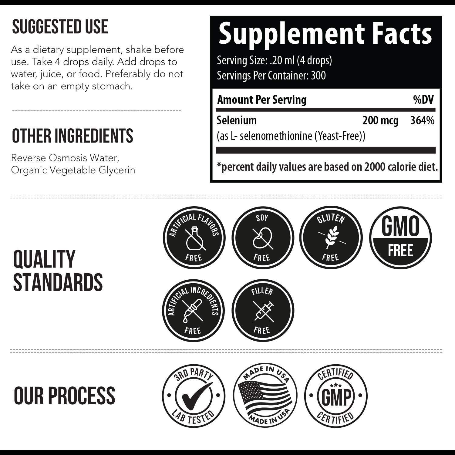 Triquetra Health Selenium Liquid Concentrate (L-selenomethionine Form)
