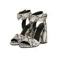 thumbnail image 5 of Women Wide Buckle Ankle Strap Block Chunky Heel Sandal 18990, 5 of 6