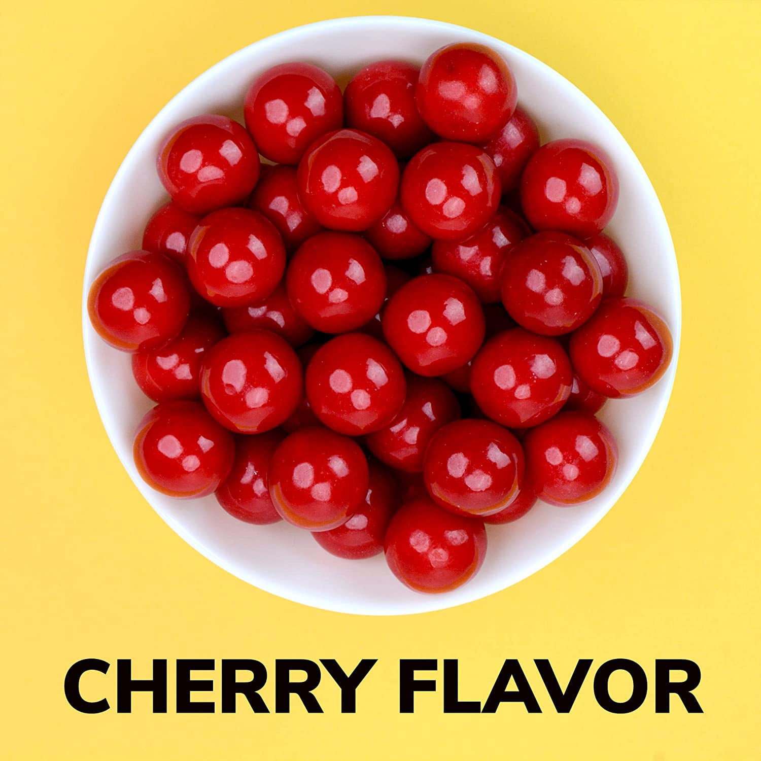 BAYSIDE CANDY GUMBALLS REALLY!! CHERRY BUBBLE GUM 25mm or 1 inch , 2LBS