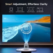 [Auto Focus] Magcubic Mini Projector Native 1080P & 8K Support with WiFi 6 & BT5.4, 330 ANSI Brightness, 5W Speaker, Built in Apps, Voice Control, Portable Home&Outdoor Movie Projector HY310