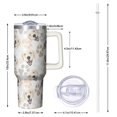 thumbnail image 2 of OBREWU Cute Golden Retriever Tumbler with Handle and Lid,Cute Golden Retriever 40oz Double Wall Vacuum Insulated Tumbler,Cups Gift for Women and Men, 2 of 7