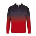 thumbnail image 4 of Mens Hoodies Sweatshirt with Pocket Plus Size Gradient Color Long SLeeve Sports Top Pullover Lapel Sweatshirt, 4 of 4