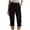 Black, variant on Womens Capris with Pockets Loose Fit Casual Capri Pants Dressy Lightweight Ladies Baggy Cargo Pants for Hiking Army Green,S