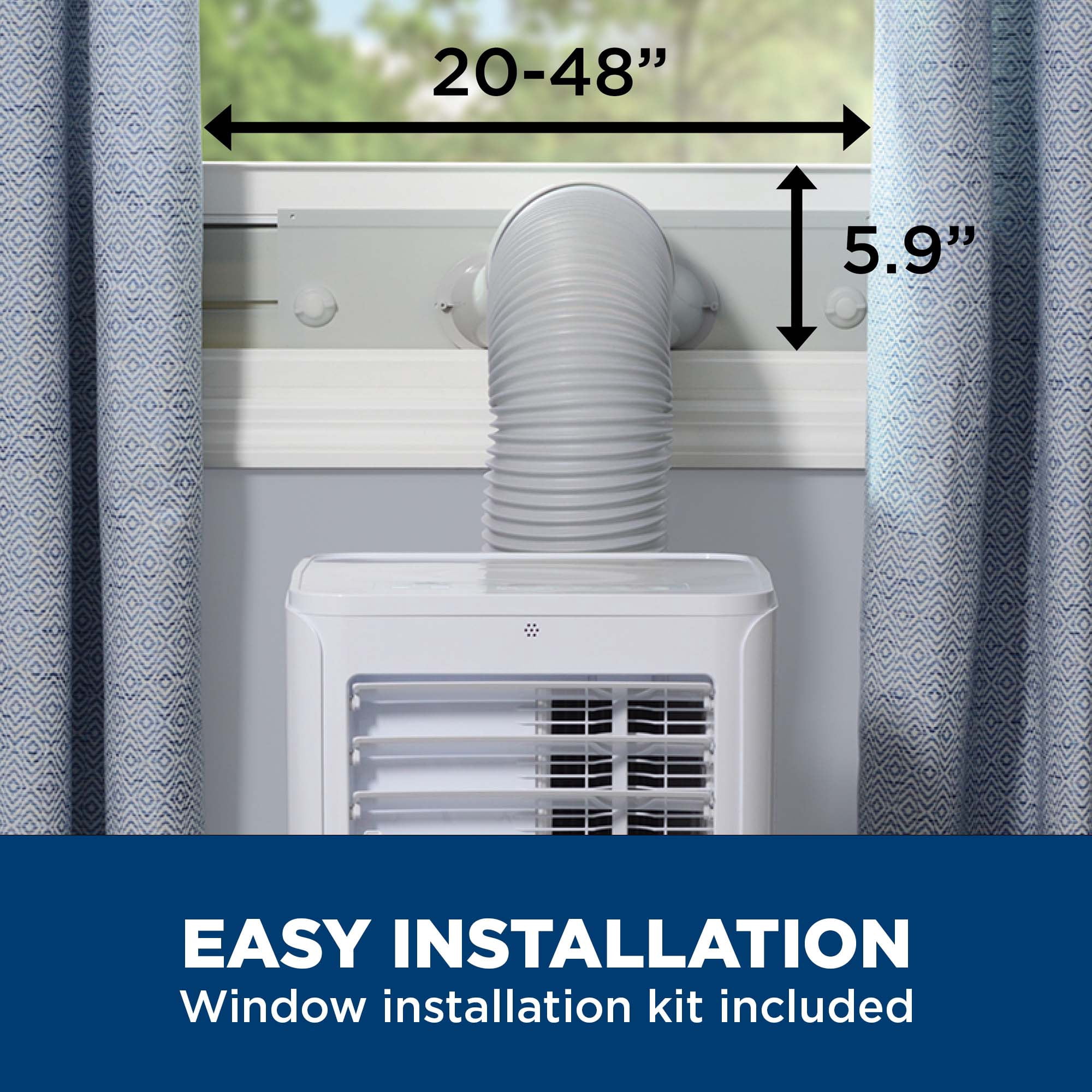 GE 6,100 BTU Portable Air Conditioner for Rooms up to 250 Sq ft., 3-in-1 Functionality with Remote
