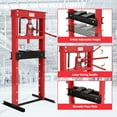 thumbnail image 2 of Presse Hydraulique Rouge, Presse de Banc Hydraulique Robuste avec 2 Plaques de Presse, Presse de Garage Réglable en H, 2 of 7