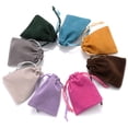 thumbnail image 2 of 10pcs Velvet Bag Drawstrings Pouches Jewelry Gift Display Packing Bags Fashion Flannel Bags 5x7cm 7x9cm 10x12cm 13x18cm wine red 5x7cm 10pcs, 2 of 5