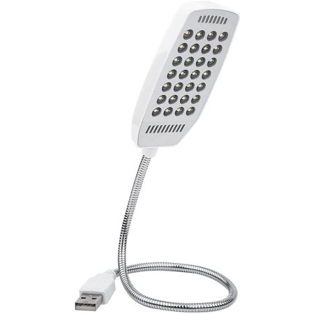 USB Reading Lamp with 28 LED Lights, On/Off Switch, Flexible Gooseneck ...