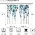 thumbnail image 3 of Teal Eucalyptus Botanical Leaves Floral Small Kitchen Curtains Blue Flower Window Treatment Wildflower Plant Cafe Short Window Curtains for Bathroom Room Tier Treatment Drapes 27.5x39 inch, 3 of 6