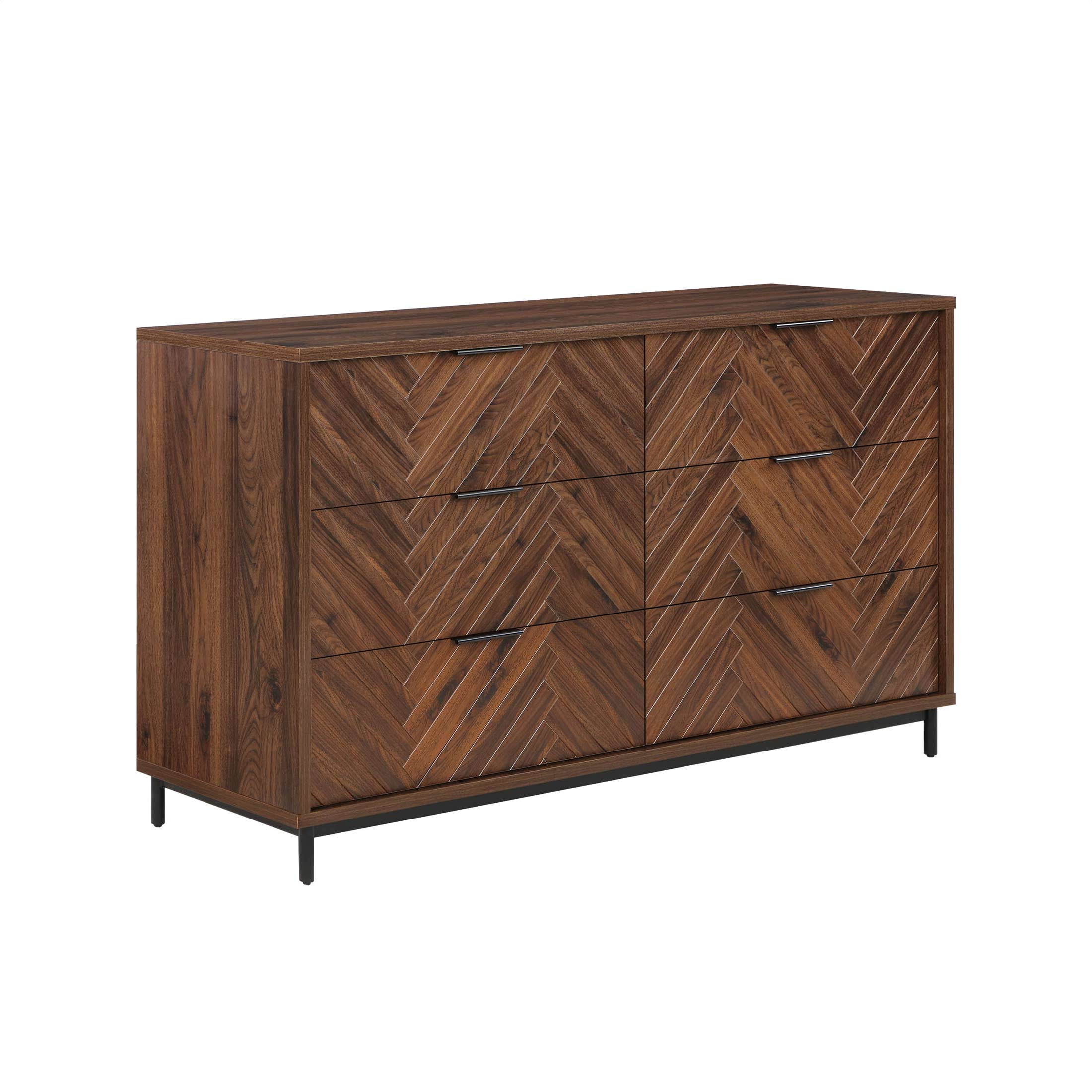 rochester parquet 3 drawer dresser brown - threshold Spindle Three-Drawer Dresser