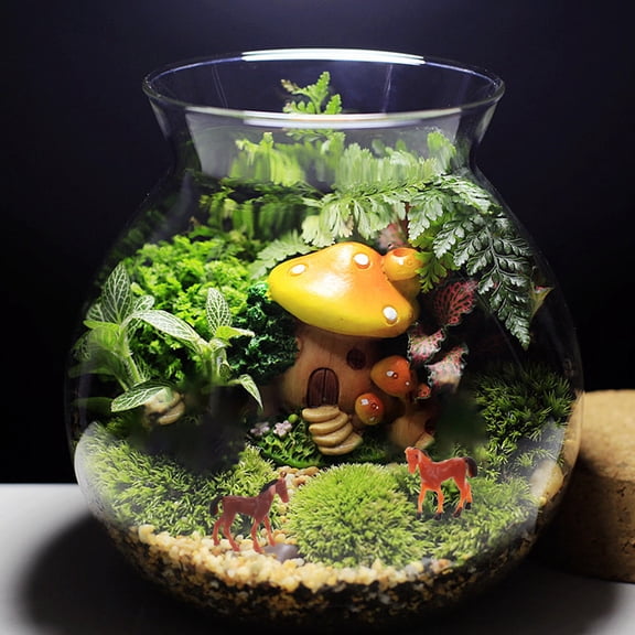 Tineasur Simulation Horse Figurines Multi Colored Plastic Home Decor 10Pcs