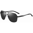 thumbnail image 1 of Polarized Men's Sunglasses Aluminum Magnesium Alloy Large Frame Sunglasses (Color : A, Size : Medium), 1 of 4