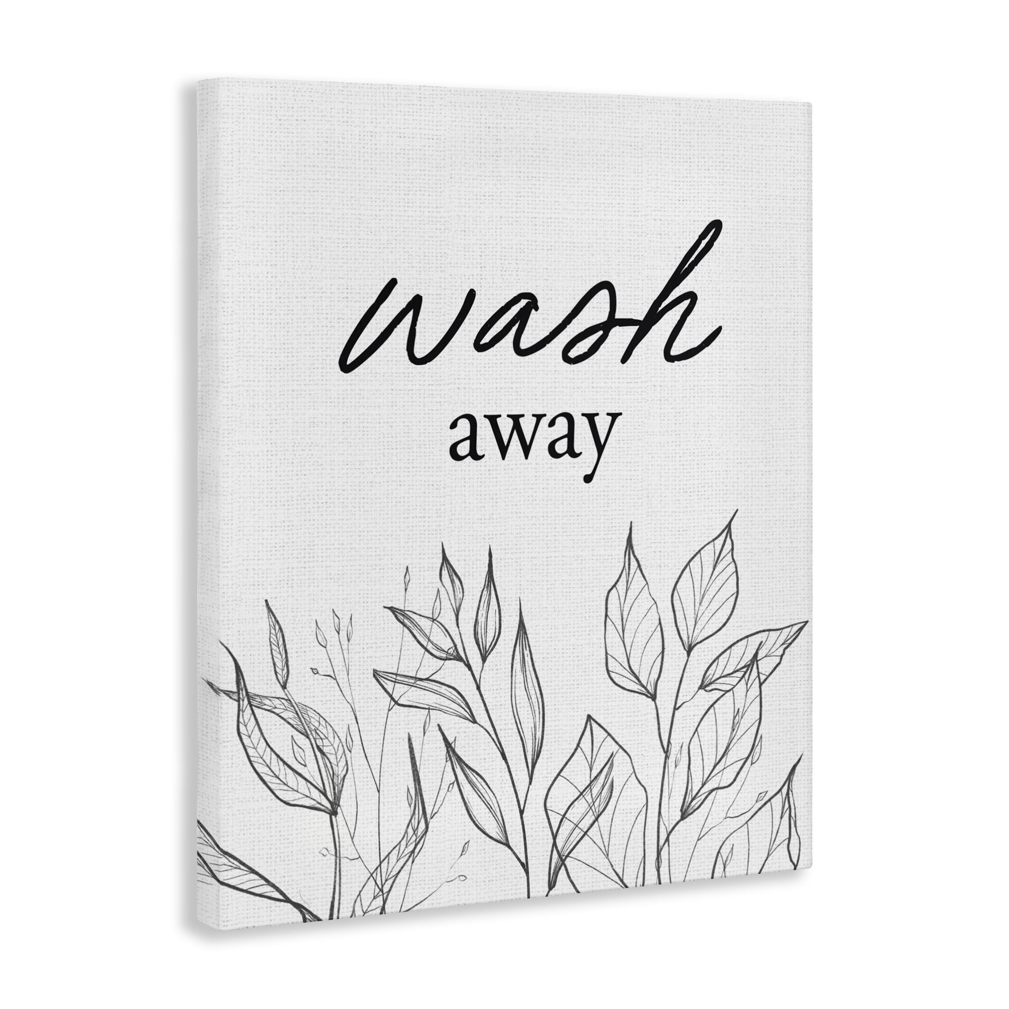 Minimalist Leaves Wash Away Canvas Wall Art, design by Lettered and Lined