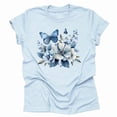 thumbnail image 3 of Dusty Rose T Shirt Cute Flower Graphic Loose Tees Crew Neck Short Sleeve Casual Tops (Light Blue-3X-Large), 3 of 5