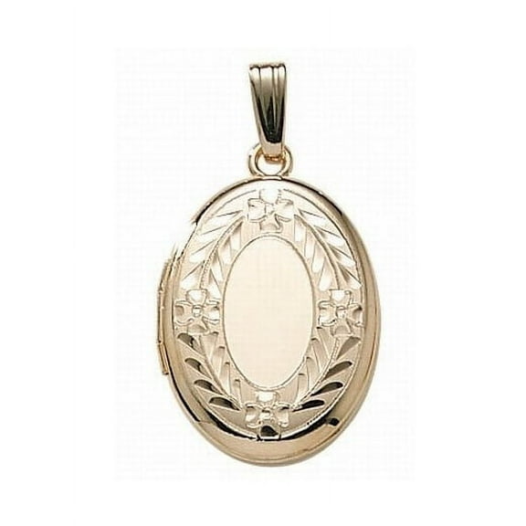 14K Gold Filled Oval Locket - 1/2 inch x 3/4 inch