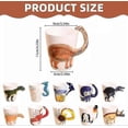 thumbnail image 5 of Taza creativa con animales pintados a mano en 3D Yuxing cerámica con asa 15, 5 of 5
