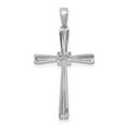 thumbnail image 3 of 14k White Gold 1/20ct. Diamond Cross Pendant Charm, 3 of 4