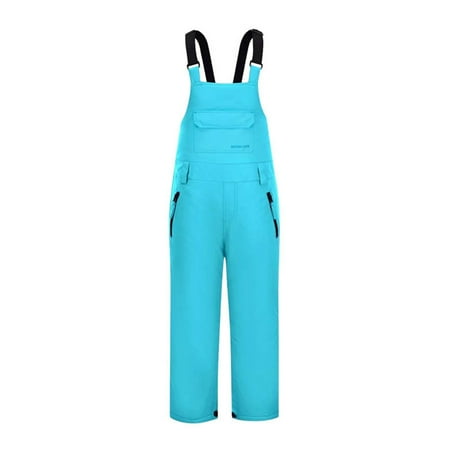 QHFBli Kids Girls Insulated Snow Bib Overalls Waterproof Winter Warm Ski Pants Overalls