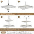 Hanobe Farmhouse Tiered Tray Stand Rustic 2 Tired Wooden Serving Tray