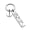Black, variant on I Love You More The End I Win Keychain with 26 Letters for Boyfriend Girlfriend Couple Bithday Valentines Day Gifts