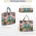thumbnail image 6 of FORMRS Womens Corduroy Tote Bag Crossbody Shoulder Handbag with Pocket, Blue Flowers, 6 of 7